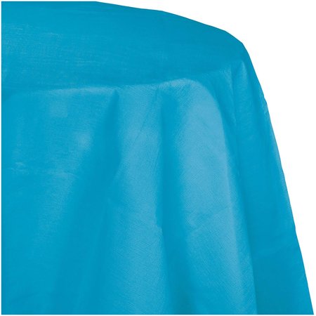 TOUCH OF COLOR Turquoise Blue Octy Round Tablecloth, 82", 12PK 923131